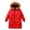 Red, variant on Otqutp Girl's Puffer Jacket Kids Long Winter Coats Knee Length Parka Warm Fleece Lined Snow Outerwear with Faux Fu𝗿 Hood