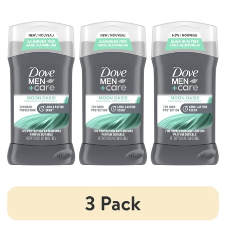(3 pack) Dove Men+Care Deodorant for Men Moon Oasis Aluminum-Free, 3.oz