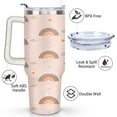 thumbnail image 3 of Rainbow Cartoon 40 Oz Tumbler with Handle Lid and Straw, Stainless Steel Double Walled Vacuum Insulated Cup, Cute Anniversary Wedding Birthday Gifts Tumbler for Women Men Friends Outdoor Indoor, 3 of 7