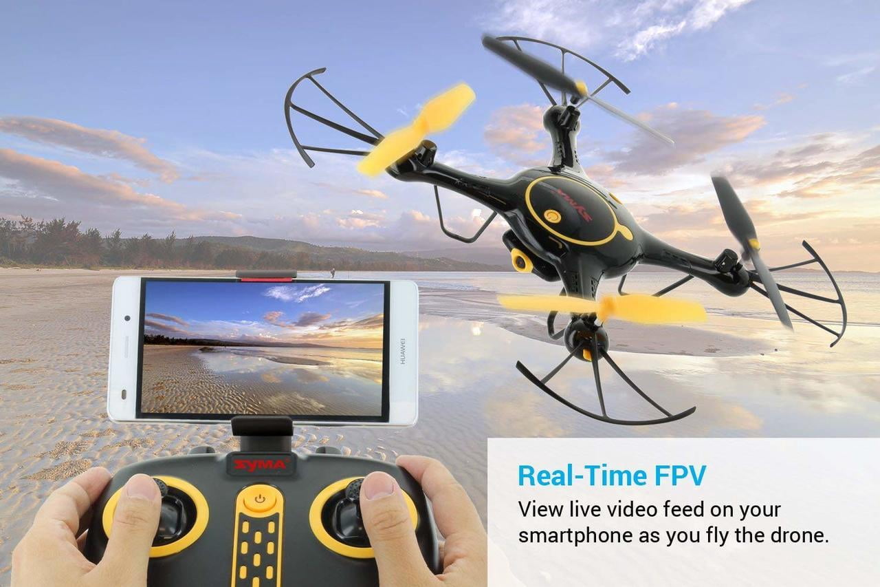 tenergy syma x5uw wifi fpv quadcopter with hd camera-(exclusive black/yellow color)
