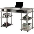 thumbnail image 2 of Convenience Concepts Designs2Go Writing Desk in Faux Birch Gray Wood Finish, 2 of 6