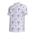 thumbnail image 2 of Rocae Stripes and Sprigs of Lavender for Men's Short Sleeve Polo Shirt, Quick Drying Performance Moisture Wicking Sports Men's Golf Shirt 4X-Large, 2 of 9