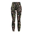 thumbnail image 5 of Renewold Mushroom Fern Leaf Black Yoga Leggings for Women with Pockets Trendy Running Yoga Pants High Waisted Tummy Control Graphic Pants Tights for Cycling Yoga Sports, XL, 5 of 8