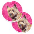 thumbnail image 1 of Pink Cairn Terrier Set of 2 Cup Holder Car Coaster, 1 of 1