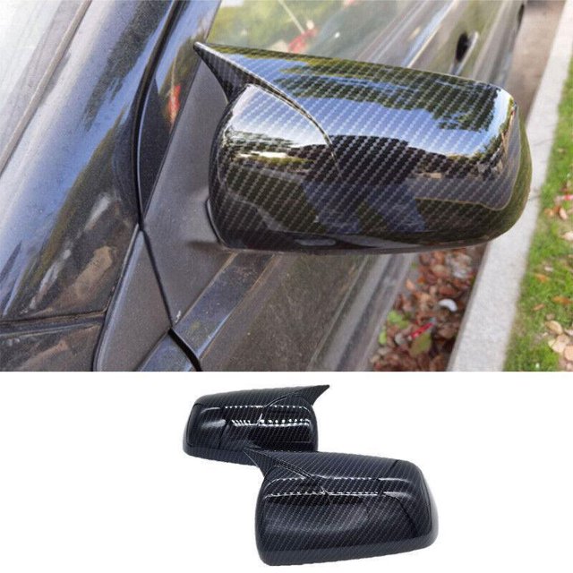 Carbon Fiber OX Horn Rear View Side Mirror for Mitsubishi Lancer Evolution 07-14