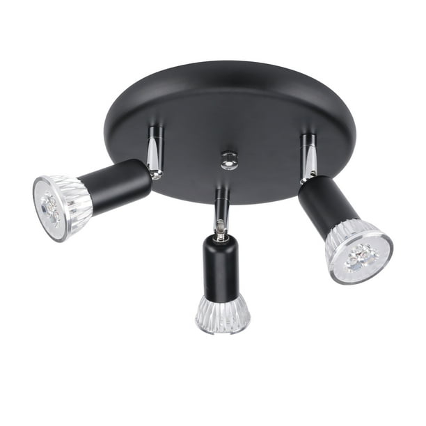 3-Light Black Track Lighting Canopy, Wall and Ceiling ...