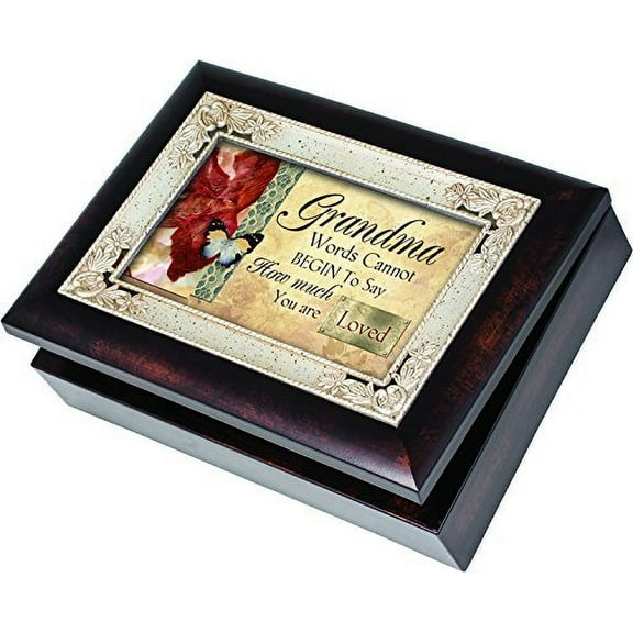 Grandma You Are Loved Cottage Garden Italian Style Decorative Musical Music Jewelry Box Plays Song Fur Elise