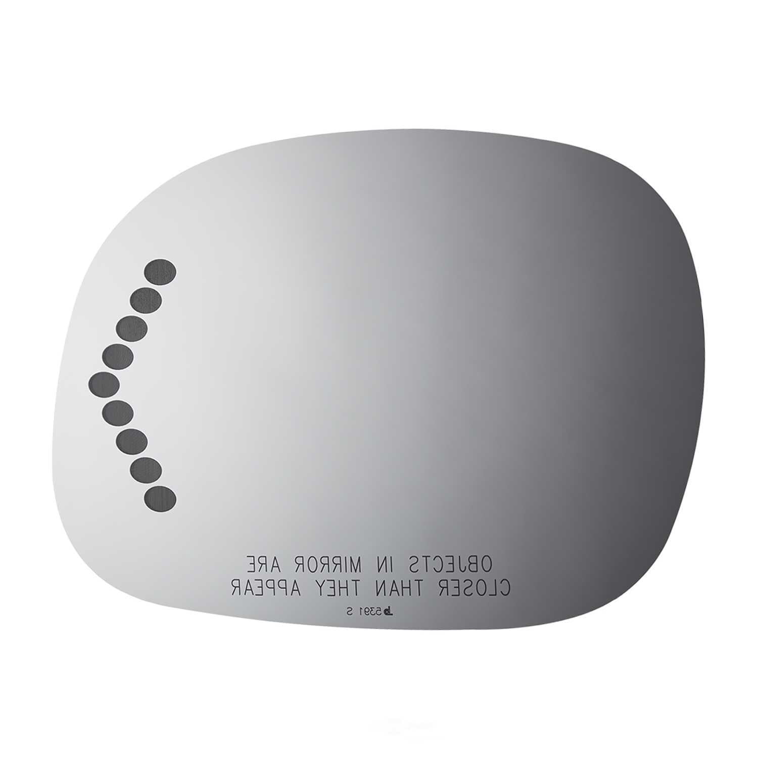 Burco Side View Mirror Replacement Glass - Clear Glass - 5391S