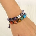 thumbnail image 5 of Natural Crystal Quartz 7 Chakra Stone Bracelets Braided Rope Adjustable Healing, 5 of 6