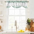 thumbnail image 4 of Spring Green Leaf Tie Up Valance for Windows, Eucalyptus Leaves Adjustable Rod Pocket Tie Up Valance Curtains Window Treatment for Kitchen Bathroom Bedroom 60 X 18 Inch, 4 of 9