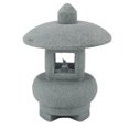 thumbnail image 4 of Pagoda Linterna Estatua Arenisca Edificio Chino Adorno Miniatura Pagoda Modelo para Pecera Paisaje Tipo 2, 4 of 5