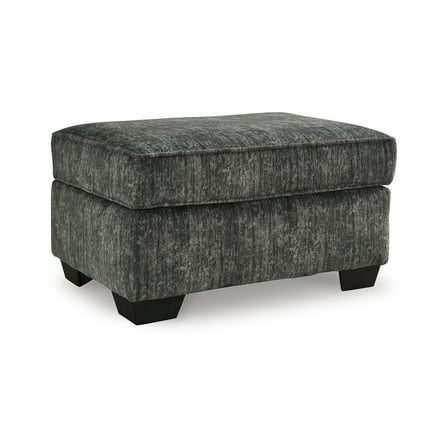 Signature Design by Ashley Lonoke Contemporary Firmly Cushioned Rectangular Ottoman, Dark Gray