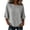 Grey0715*3/4 sleeve tshirts, variant on 3/4 Length Sleeve Womens Oversized Tops Trendy Crew Neck Loose Fit Tshirts Ladies Early Fall Solid Going out Tees White0715*3/4 sleeve tshirts XXXXL