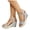 Silver, variant on Women's Glitter Slip On Platform Sandals Buckle Strap Lightweight Non Slip Wedge Wedding Dress Shoes Silver Size 7