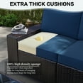 thumbnail image 3 of 6 Pieces Patio Furniture Set, Outdoor Sectional Sets, Navy, 3 of 11