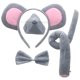 thumbnail image 1 of 1 juego de disfraces del mouse, orejas del mouse, diadema de diadema para niños, la corneta del lazo del mouse del mouse, 1 of 6