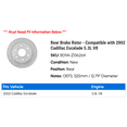 thumbnail image 2 of Rear Brake Rotor - Compatible with 2002 Cadillac Escalade 5.3L V8, 2 of 2