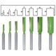 thumbnail image 4 of Straight Router Bit, 7pcs Tungsten Carbide Router Bits 6mm Shank Router Bits Multifunction Milling Cutter Woodworking Tool for Woodworking, 4 of 5