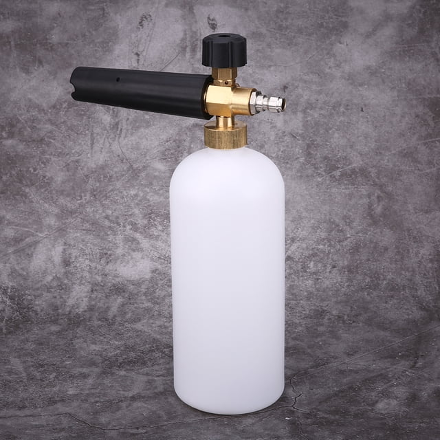 Espuma 1/4 "Aravera de Lanza de Nieve Ajustable 1L Botella de Lavado Boquilla de Lavado Lavadore de Automóvil