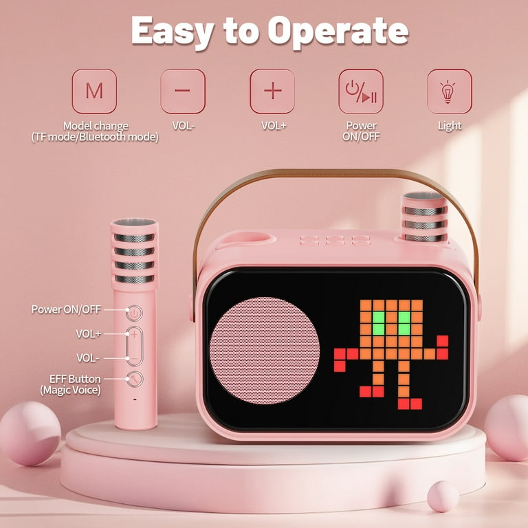 JYX Kids Karaoke Machine with 15+ Animation, Bluetooth