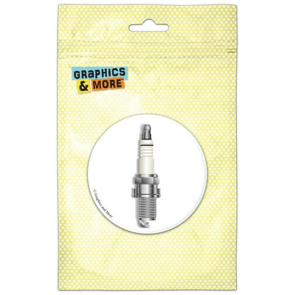 Spark Plug Car Engine Motor Pinback Button Pin Badge