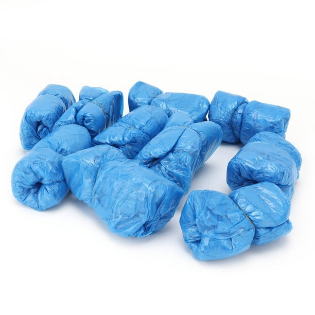 100 piezas de cubierta de zapato desechable PE espesada impermeable cubierta protectora de zapato para lluvia hogar