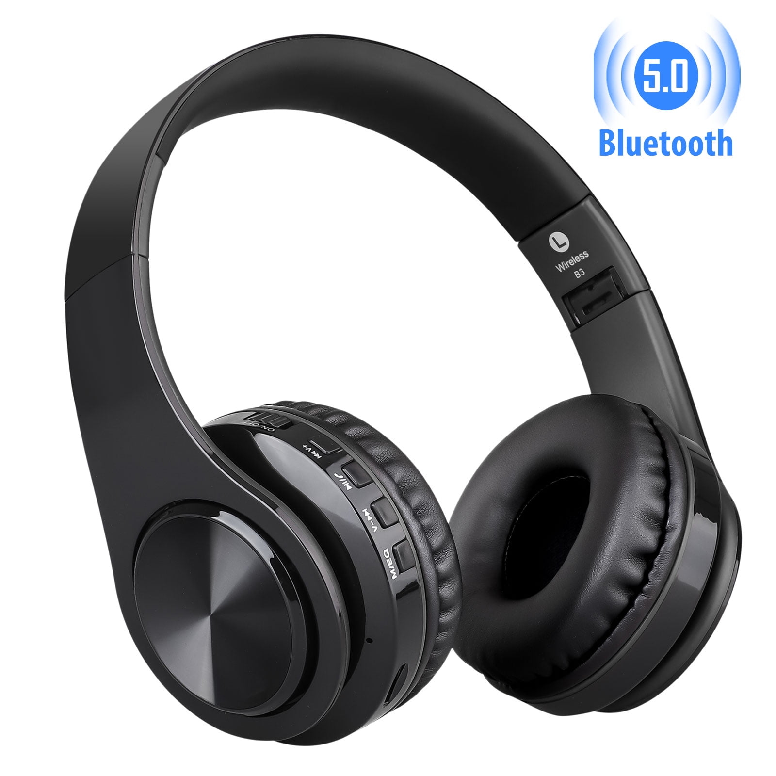 Bluetooth Headphones, EEEKit Noise Cancelling Headset with Microphone Deep Bass Wireless Headphones Over Ear, Comfortable Protein Earpads, 10 Hours Playtime for Travel/Work