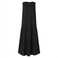 thumbnail image 3 of ZANZEA Womens Dresses Casual O-Neck Plain Sleeveless Maxi Dress, 3 of 3