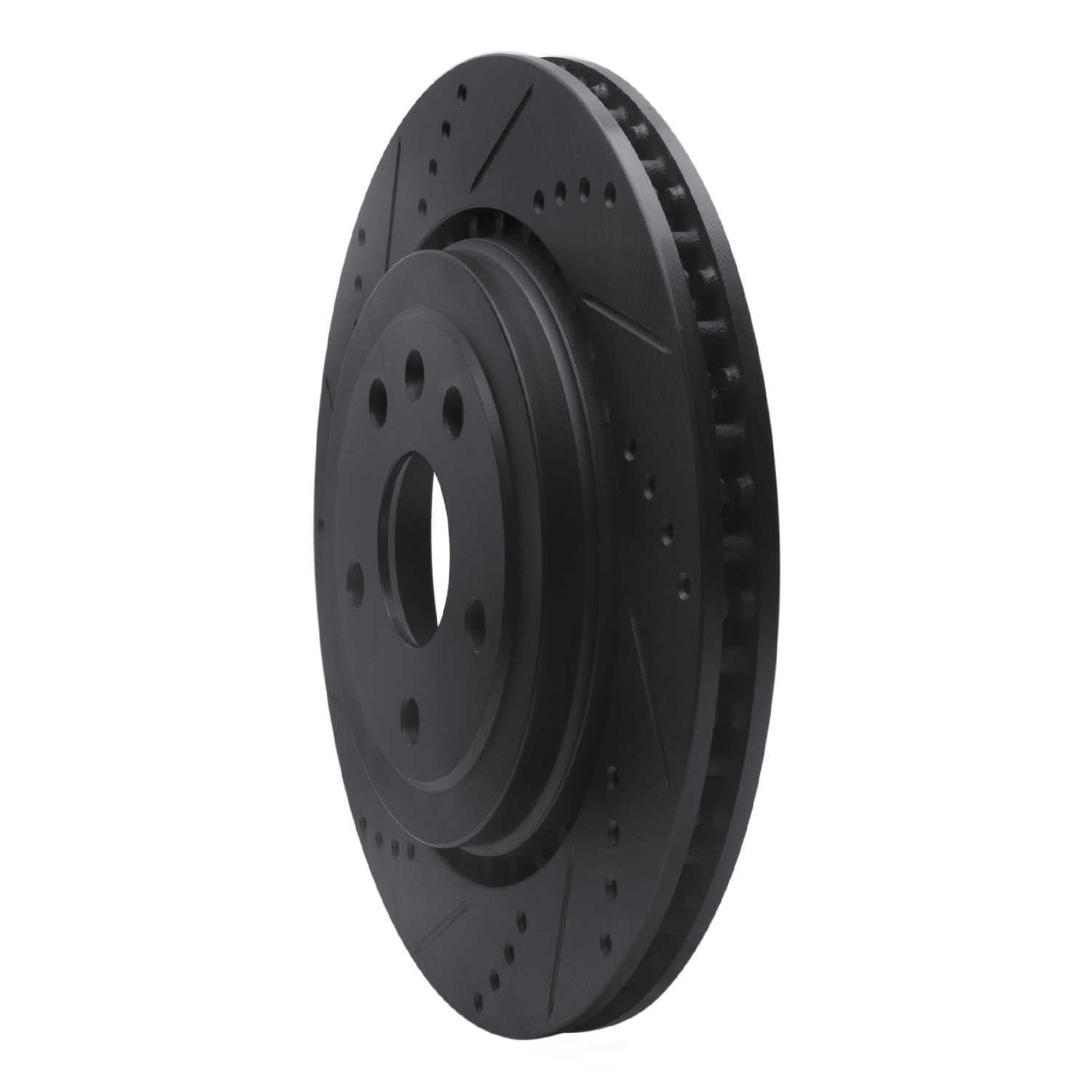 Dynamic Friction Company 633-47074L DFC Brake Rotor - Drilled And Slotted - Black