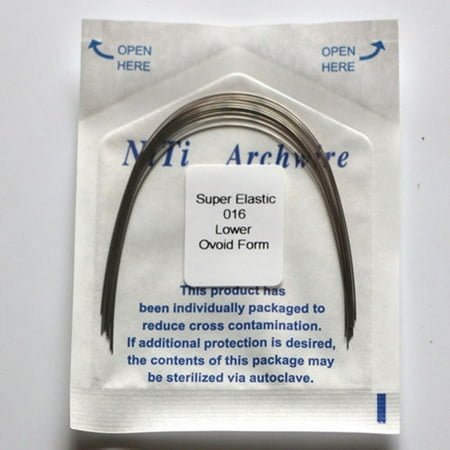 

BCLONG 1 Pack Orthodontic Dental Super Elastic Oval Form Niti Round Arch Wires 10 Sizes