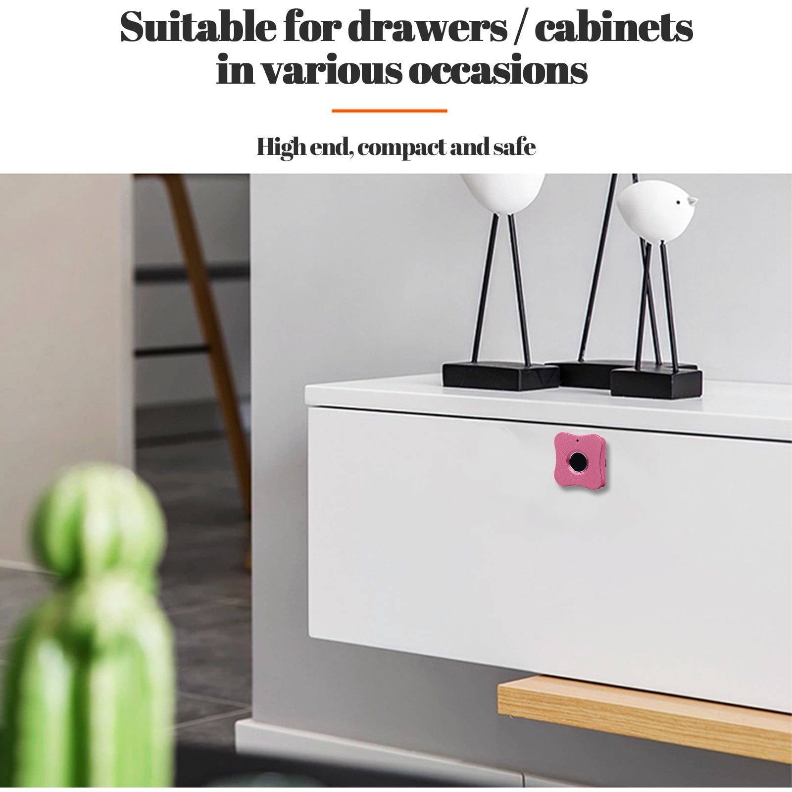 VANLOFE Smart Locks and Entry Fingerprint Cabinet Lock Smart Biometric Cabinet Lock Home & Office Hidden File Cabinet Locks USB Rechargeable Keyless Furniture Drawer Lock