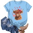 thumbnail image 4 of COMVALUE Womens Highland Cow Shirt Cute Cowgirl Tshirt Cattle Bella Graphic Tees Casual Short Sleeve Summer Tops (Light Blue, 3XL), 4 of 6