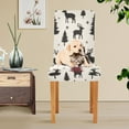 thumbnail image 4 of Yayeee 4 Pack Dining Chair Covers Stretch Parson Chairs Slipcovers Seat Protector, Christmas Plaid Forest, 4 of 6
