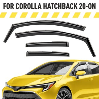 KD SAFE Smoke Window Visors For 2009-2015 Toyota Prius - 4-Piece Out-Channel Rain Guard Set