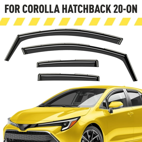AEROGUYS Extra Durable Window Deflectors In-Channel Window Visors Rain Guards Fit for Toyota Corolla 2020-2026 Hatchback, Sun Visors, Wind Vent for Shades, Exterior Car Accessories - 4 pcs. AG0910