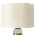 thumbnail image 3 of Benjara BM229513 29 in. Glass Urn Table Lamp with Drum Shade, Off White & Silver, 3 of 5