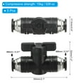 thumbnail image 2 of Uxcell 5/16" Pneumatic Ball Valve, Push to Connect Fittings Quick Connect Tube Fittings Air Flow Control, Black 5 Pcs, 2 of 6