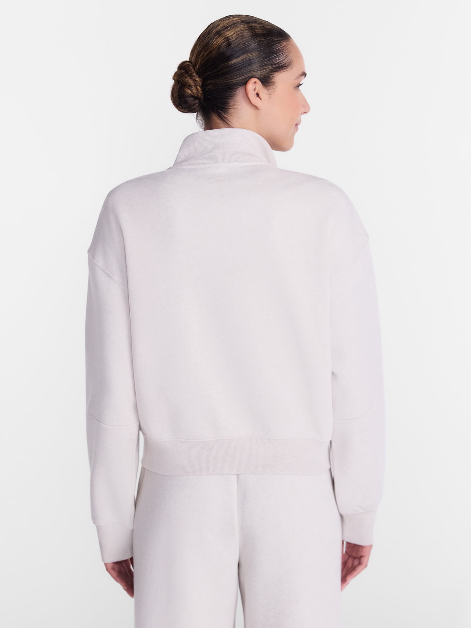 Athletic Works Women's Cropped Fleece Bomber Jacket with Long Sleeves, Sizes XS-XXL