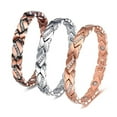thumbnail image 3 of Pekkaxy Women's Pure Copper Magnetic Bracelet For Healing Cuff Carpal Bangle, 3 of 7