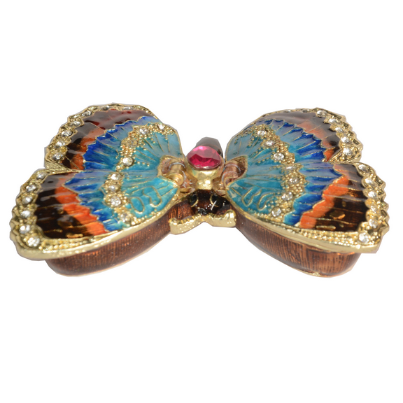 Butterfly Trinket Box Gold Plated Metal Home Decoration Birthday Gift for Her