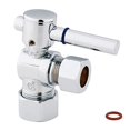 thumbnail image 1 of Kingston Brass CC54401DL Fauceture CC54401DL 5/8" O.D. Compression, 1/2" O.D. Compression Angle Valve, Chrome, 1 of 3