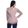 thumbnail image 4 of Moomaya Empire Waist Top Printed Dress V-Neck Full Sleeve Tunic Peplum Top For Women, 4 of 6