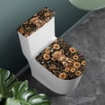 thumbnail image 2 of HELLHERO Toilet Bowl Cover, Machine Washable Elastic Fabric Toilet Seat Cover, U-Shaped, Highland Cow and Sunflower, 2 of 8