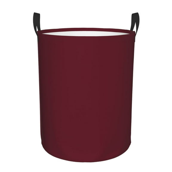 Honeii Maroon Print Laundry Hamper Basket,Baby Nursery Woven Storage Basket for Toys Bin,Pillows,Blankets,Clothes-Small