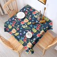 thumbnail image 2 of Pioneer Flower Floral Print Pattern Square Tablecloth,Waterproof Square Table Cover,Wipeable Spillproof Washable Table Cover for Home Kitchen Party Decor 42"X42"(107x107cm), 2 of 6