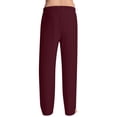 thumbnail image 3 of Lumtrix Men's Pajama Pants Soft Lounge Sleep Pants with Pockets & Drawstring Sleepwear Button Fly Bottoms Wine XL, 3 of 4