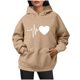 thumbnail image 1 of WILLBEST Sudadera con Capucha y Cordón Ajustable, Estilo Casual, para Mujer, Ideal para Otoño E Invierno, Perfecta para Actividades Al Aire Libre Tallas Grandes, con Estampado de Letras Chica​​, 1 of 6