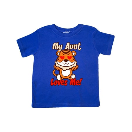 

Inktastic My Aunt Loves Me Tiger Gift Toddler Boy or Toddler Girl T-Shirt