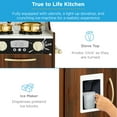 thumbnail image 6 of Best Choice Products Pretend Play Kitchen Wooden Toy Set for Kids w/ Telephone, Utensils, Oven, Microwave - Espresso, 6 of 8