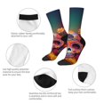 thumbnail image 3 of KLL Vintage Patterned Skull Print Cool Socks Men's Women's Crew Socks Funny Crazy Novelty Stockings, 3 of 6
